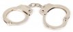 Black Handcuff with Chain for Average Wrists